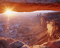 USA, Utah, Canyonlands National Park, View of Mesa arch at sunrise von Danita Delimont