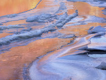 Sunset reflection on Ice on the Colorado River, Cataract Canyon, Utah von Danita Delimont