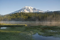 Sunrise, Mount Rainier, Reflection Lake, Mount Rainier Natio... by Danita Delimont