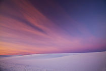 Sunset and Patterns in Snow Covered Wheat Fields von Danita Delimont