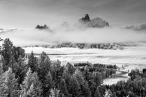 Grand Teton and layers of Fog, Snake River Overlook by Danita Delimont