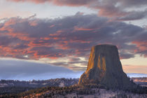 WY, Devils Tower National Monument, Sunset by Danita Delimont