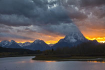 Sunset, Oxbow, Mount Moran, Grand Teton National Park, Wyoming, USA by Danita Delimont