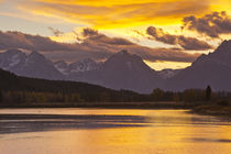 Sunset, Oxbow, Mount Moran, Grand Teton National Park, Wyoming, USA von Danita Delimont