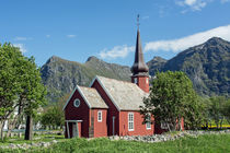 Flakstad Kirche auf den Lofoten by Christoph  Ebeling