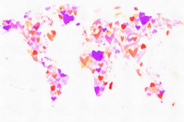 World-map-love-hearts-dap-realism