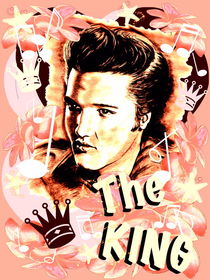 Elvis The King In Salmon-Rosé by gittagsart