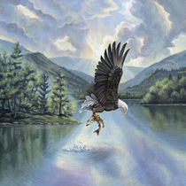 Eagle with Fish von Rebecca Magar
