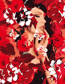 Flower red by Josef  Kiel