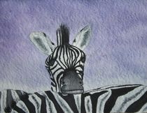 Zebra schwarz weiß wildtiere von Uschi Stoffels