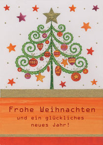 Weihnachtskarte mit Ornament-Tannenbaum von seehas-design
