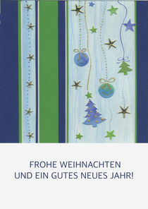 Weihnachtskarte mit Tannenbäumchen und Kugeln by seehas-design