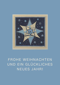 Weihnachtskarte blauer Stern by seehas-design