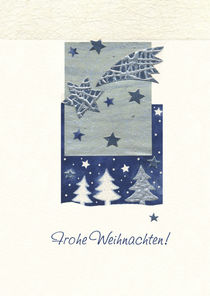 Weihnachtskarte Silberner Tannenbaum by seehas-design