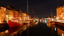 Kopenhagen Ny Havn by Night by Frank Koller