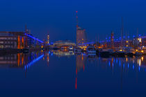 Bremerhaven - Neuer Hafen zur blauen Stunde von Frank Koller