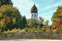Chiemsee Herbst - Fraueninsel mit Glockenturm von Chris Berger