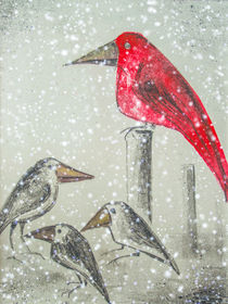 'Wintereinbruch - Ravens in the snow' von Chris Berger