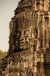 Monumentale Steingesichter am Bayon Tempel, Angkor Thom ,  Kambodscha, by travelstock44