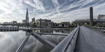 Milllenium bridge, The Shard, Tate Gallery, London, UK by travelstock44