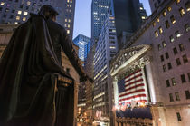 George Washington Statue, New York Stock Exchange Manhattan, Wall Street, New York  by travelstock44