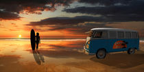 California surfing with camper bus by Monika Juengling