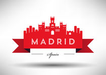 Madrid Ribbon Skyline Design von Kursat Unsal