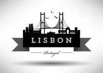 Lisbon Ribbon Skyline von Kursat Unsal