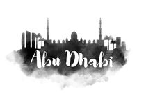 Abu Dhabi Watercolor City Skyline by Kursat Unsal
