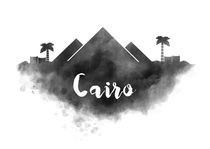 Cairo Watercolor City Skyline by Kursat Unsal