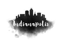 Indianapolis Watercolor City Skyline by Kursat Unsal