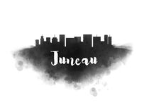 Juneau Watercolor City Skyline by Kursat Unsal