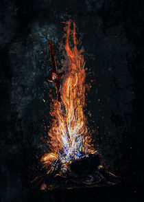 Dark Souls: Bonfire at Night by succulentburger