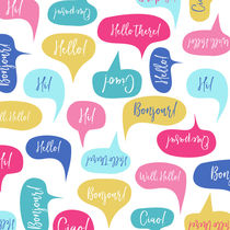 Speech bubbles with "Hello" on different languages by Claudia Balasoiu