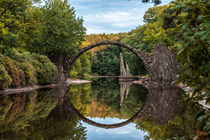 Rakotzbrücke im Herbst I von elbvue von elbvue