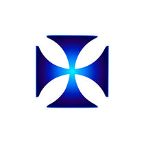 Glowing symbol Cross Pattee (Christianity) von Shawlin I