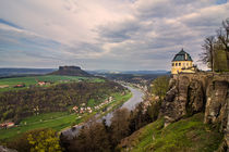 Blick von der Festung Königstein ins Elbtal  von Christoph  Ebeling