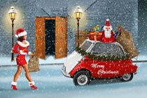 Der Weihnachtsmann hat Hilfe bekommen - Santa has got help by Monika Juengling