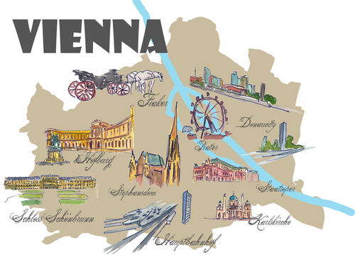 Vienna-favorite-map-with-touristic-highlights