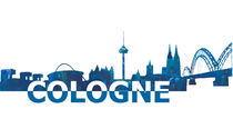 Cologne Skyline Silhouette in abstrakten Style von M.  Bleichner