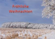 Weihnachtspostkarte Winterwald am Feldrand 2 by kattobello