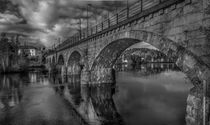 Rail Bridge in black and white by Nuno Borges