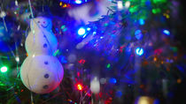 Christmas snowman on a tree by Tomas Gregor