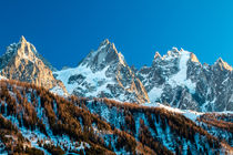 Chamonix Needles - Mountains above Chamonix Mont Blanc by Chris Warham