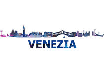 Venedig Skyline Silhouette by M.  Bleichner