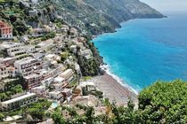 Positano panoramic view, Amalfi Coast, Italy by Tania Lerro