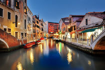 Venice night view, Italy, Europe by Tania Lerro