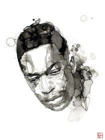 Portrait of John Coltrane by Philippe Debongnie
