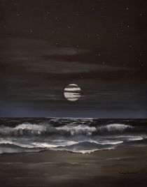 Mondnacht am Strand von RAINER PFANNKUCH