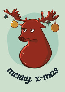 Christmas card deer by klossisch